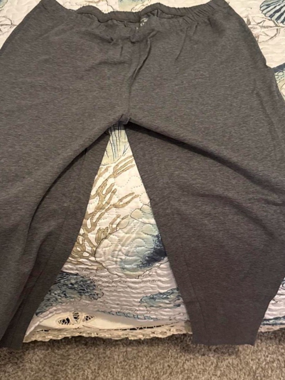 Faded Glory Charcoal Gray Women's Leggings - Elastic Waistband